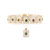 COLLECTION OF MOTHER-OF-PEARL AND GEMSTONE JEWELRY