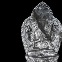 A Nepalese Rock Crystal Manjushri 尼泊爾水晶雕四臂文殊說法像
