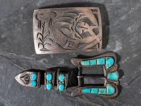 Navajo and Hopi Silver Belt Buckles