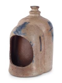 Two Cobalt Decorated Chicken Waterers
