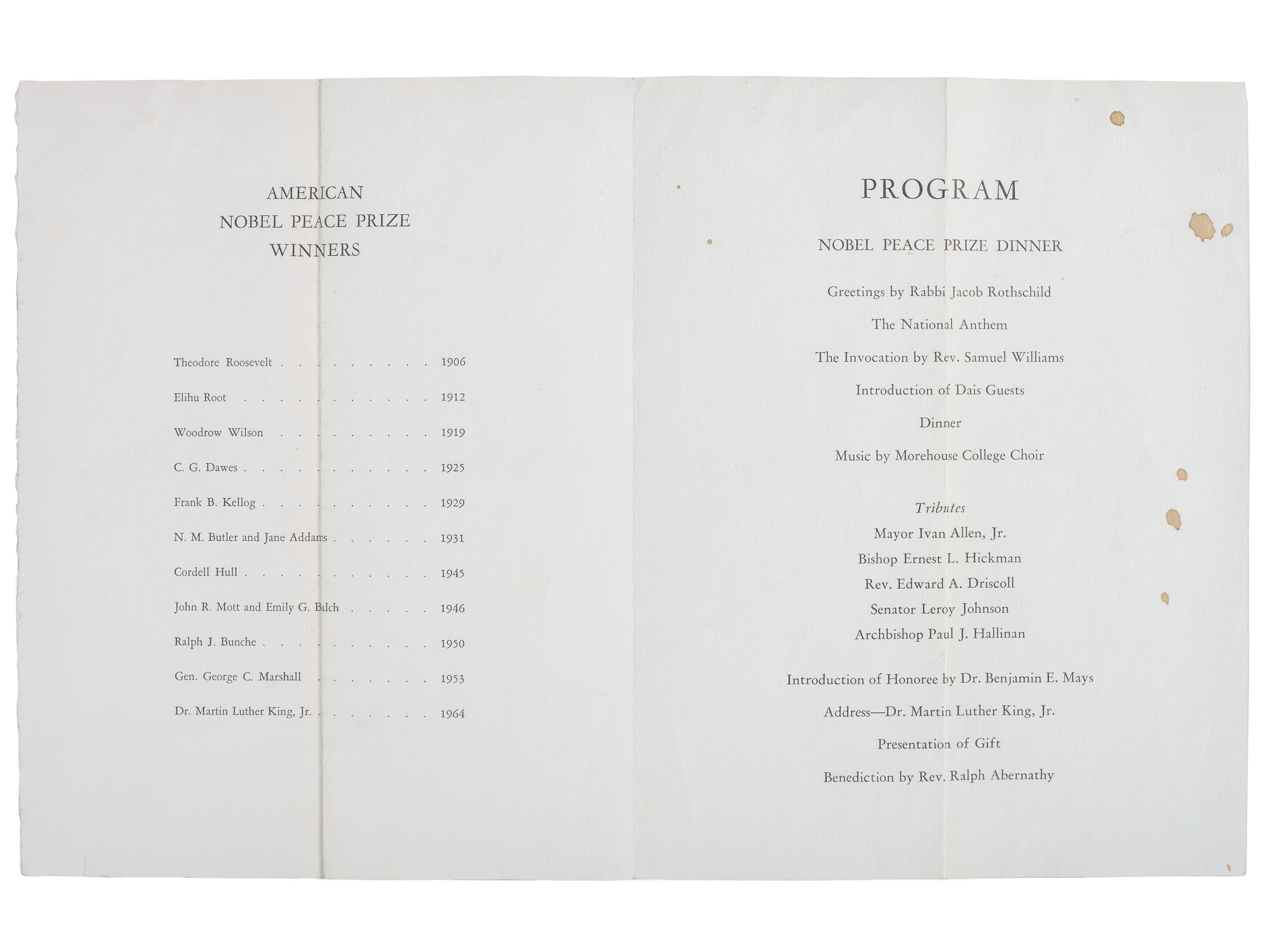 [African-Americana] King, Martin Luther, Jr. Signed Program