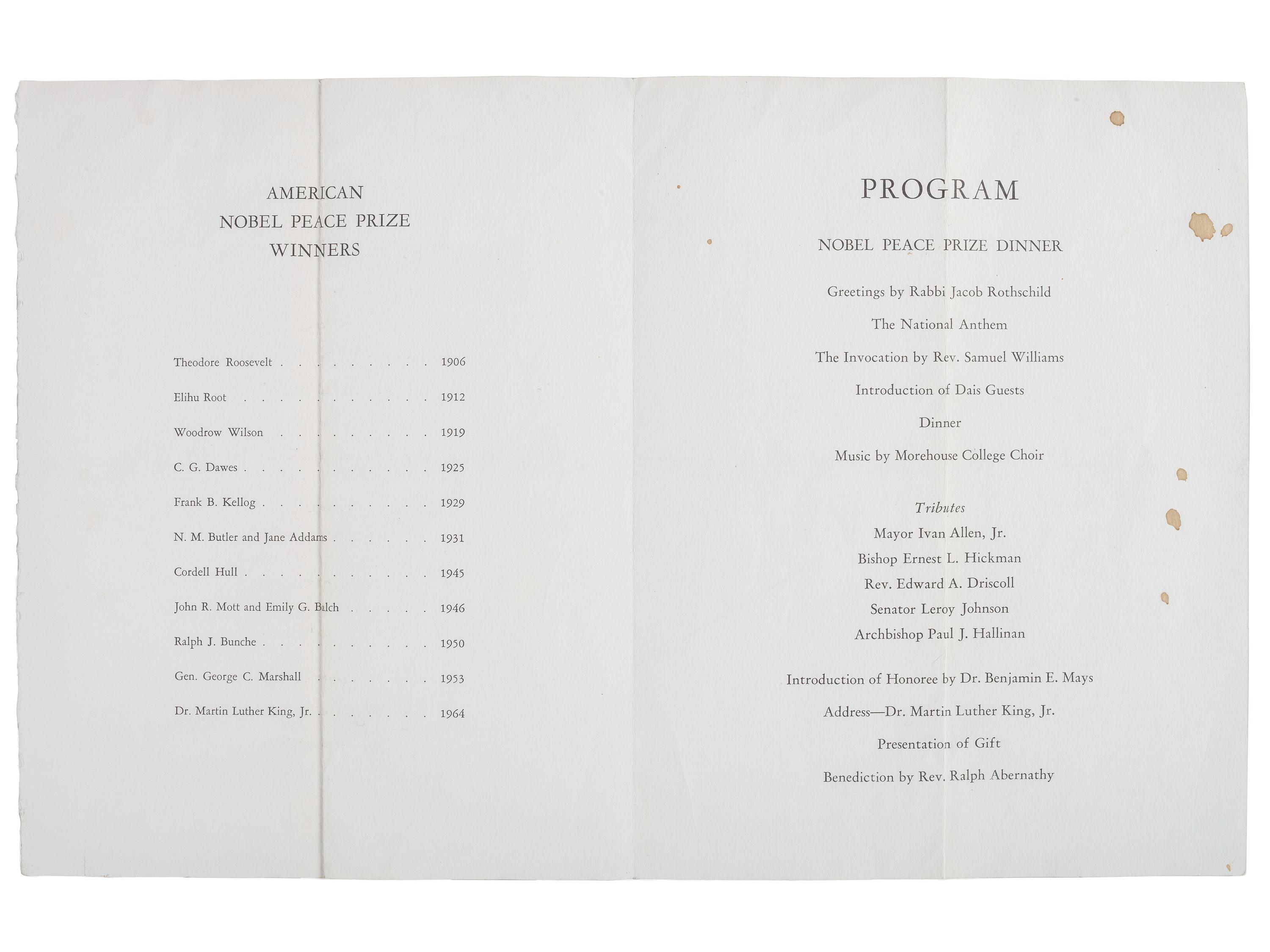 [African-Americana] King, Martin Luther, Jr. Signed Program