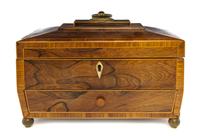 An English Rosewood Table Casket, Width 10 inches.