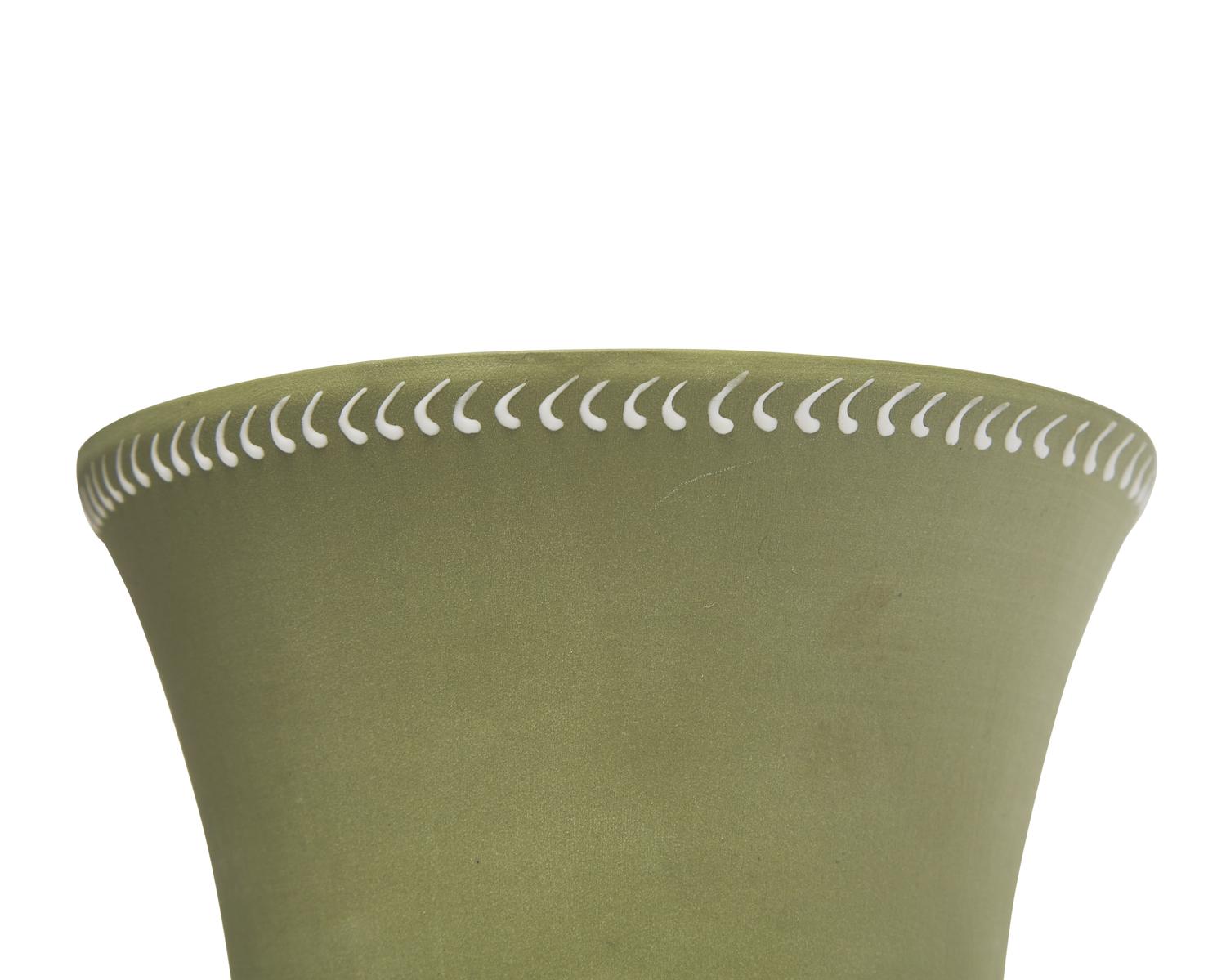 A Wedgwood Slip Decorated Jasperware Vase