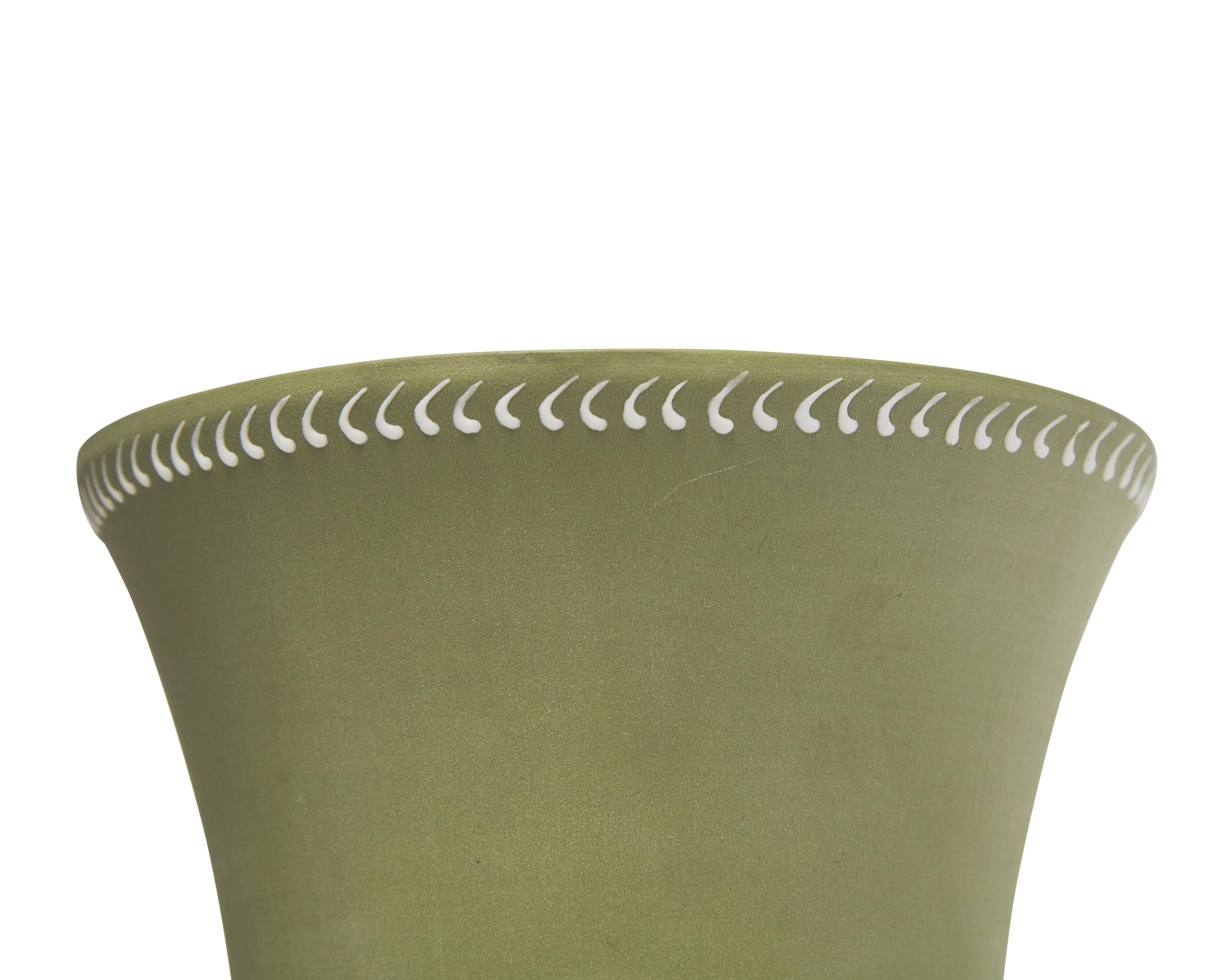 A Wedgwood Slip Decorated Jasperware Vase