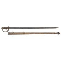 Memphis Novelty Works Straight Blade Cavalry Saber with Brass Scabbard