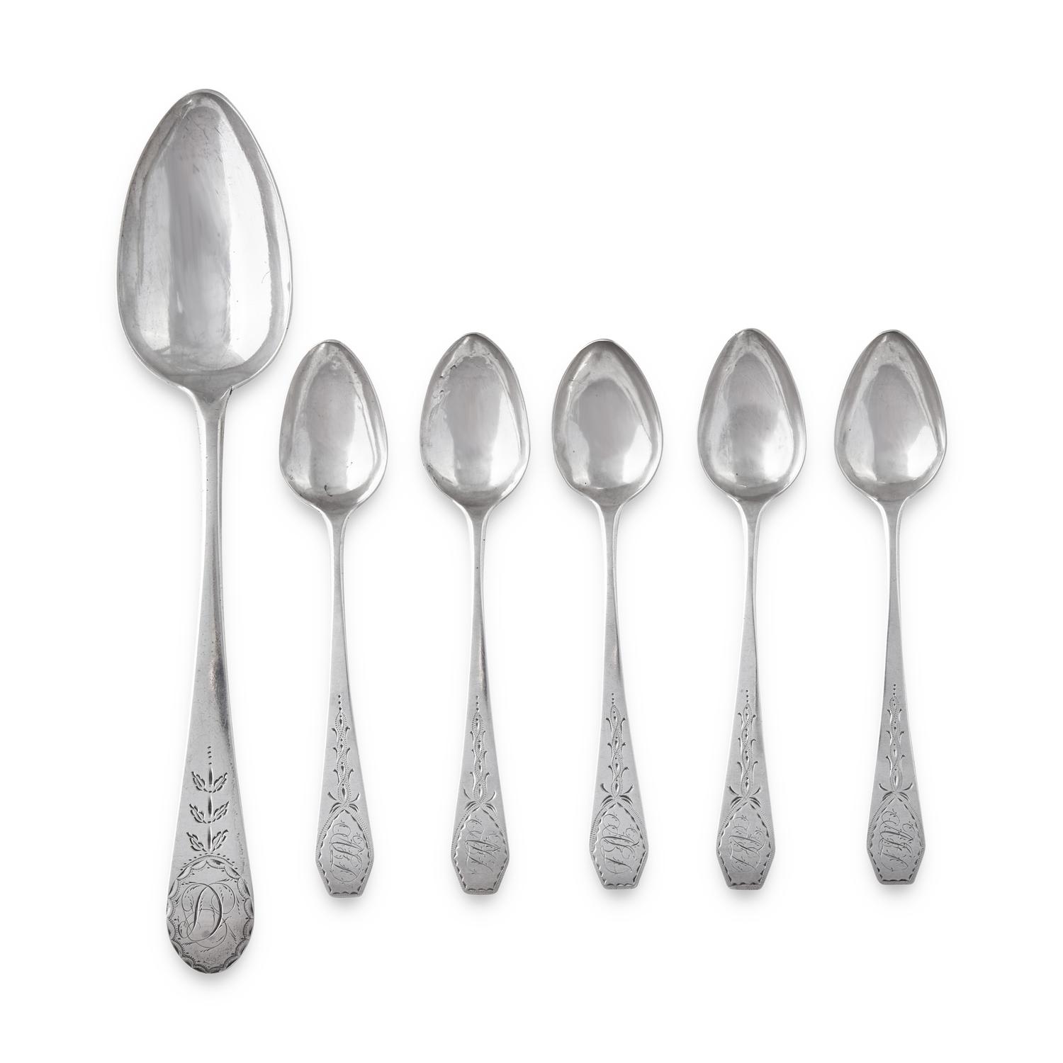 A Group of Six Silver Spoons