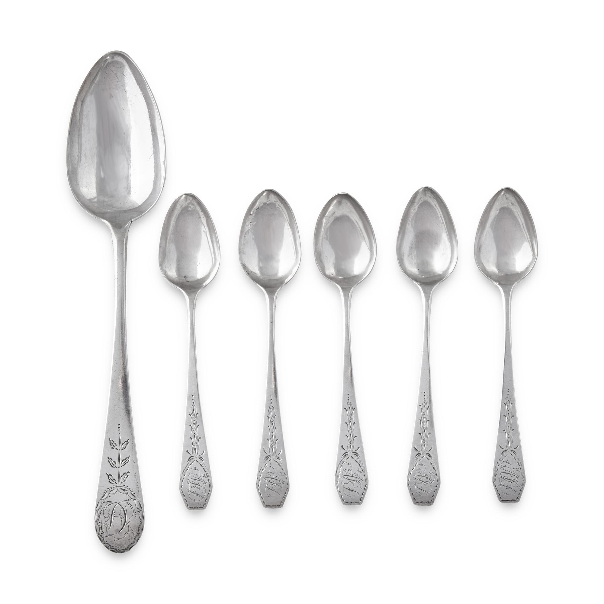 A Group of Six Silver Spoons
