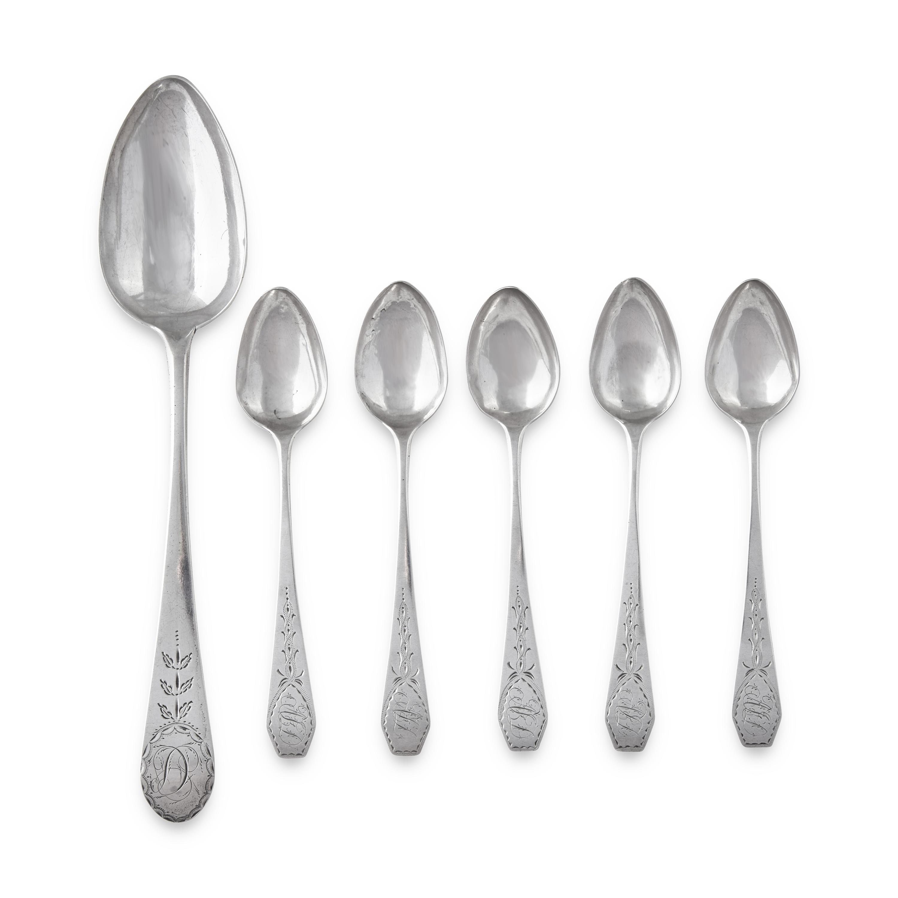 A Group of Six Silver Spoons