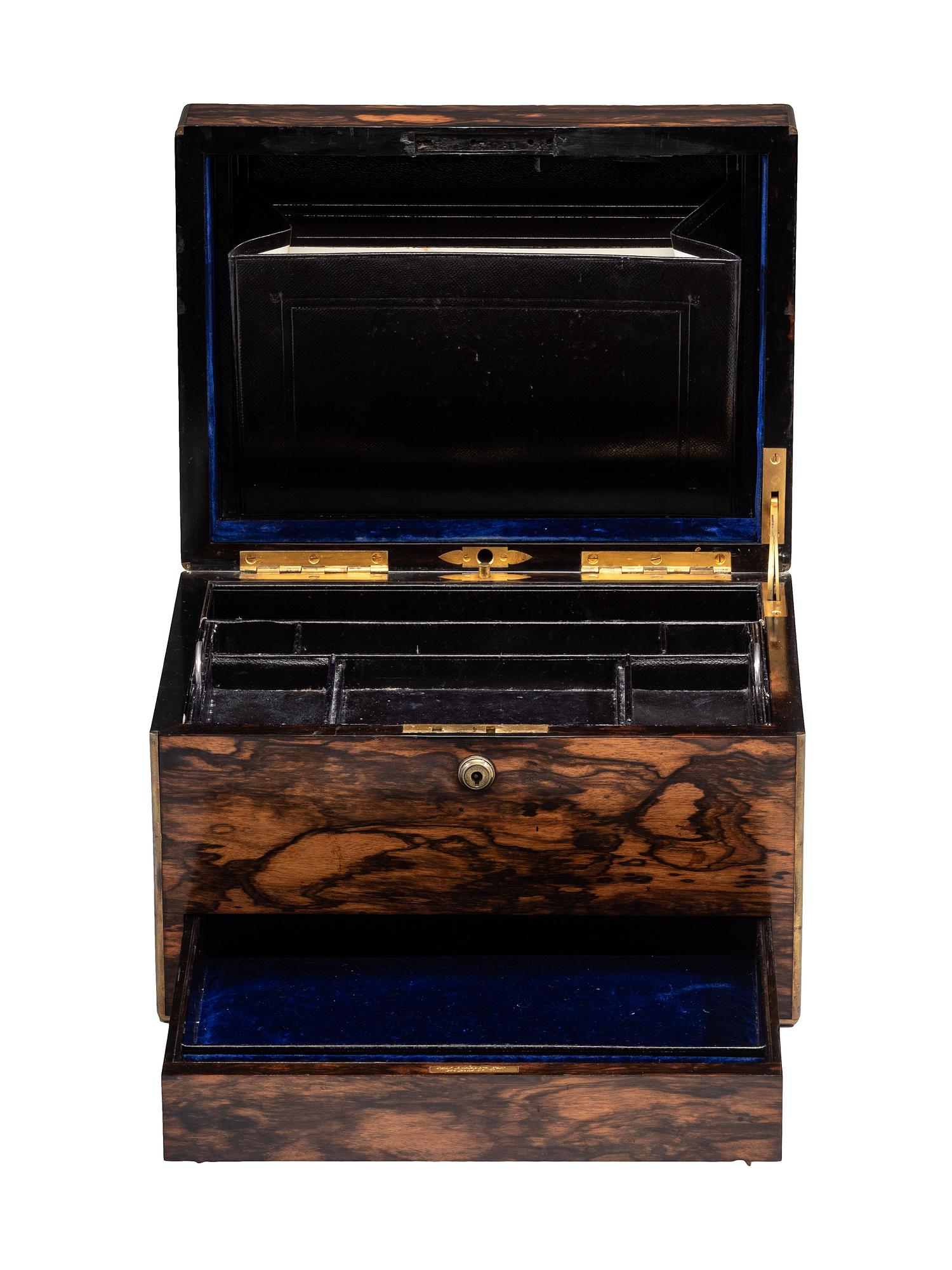 A Victorian Coromandel Stationary Box