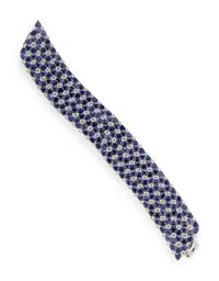 WHITE GOLD, IOLITE, AND DIAMOND BRACELET