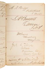 [TYLER, John (1790-1862) -- AUTOGRAPH ALBUM]. An autograph album, 1843, assembling more than 280 Senators and Congressmen, including three present, past or future Presidents.