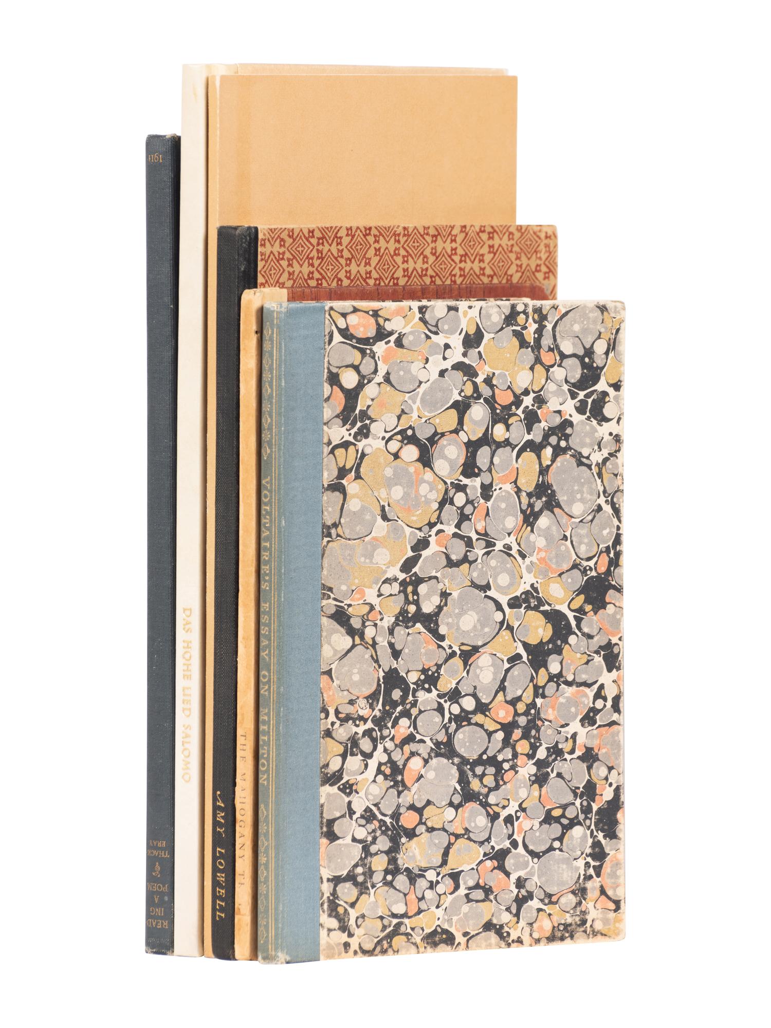 [FINE PRESS - LITERATURE]. A group of 7 fine press books, comprising: