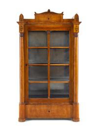 A Biedermeier Walnut Bookcase