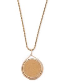 YELLOW GOLD AND COIN PENDANT/NECKLACE