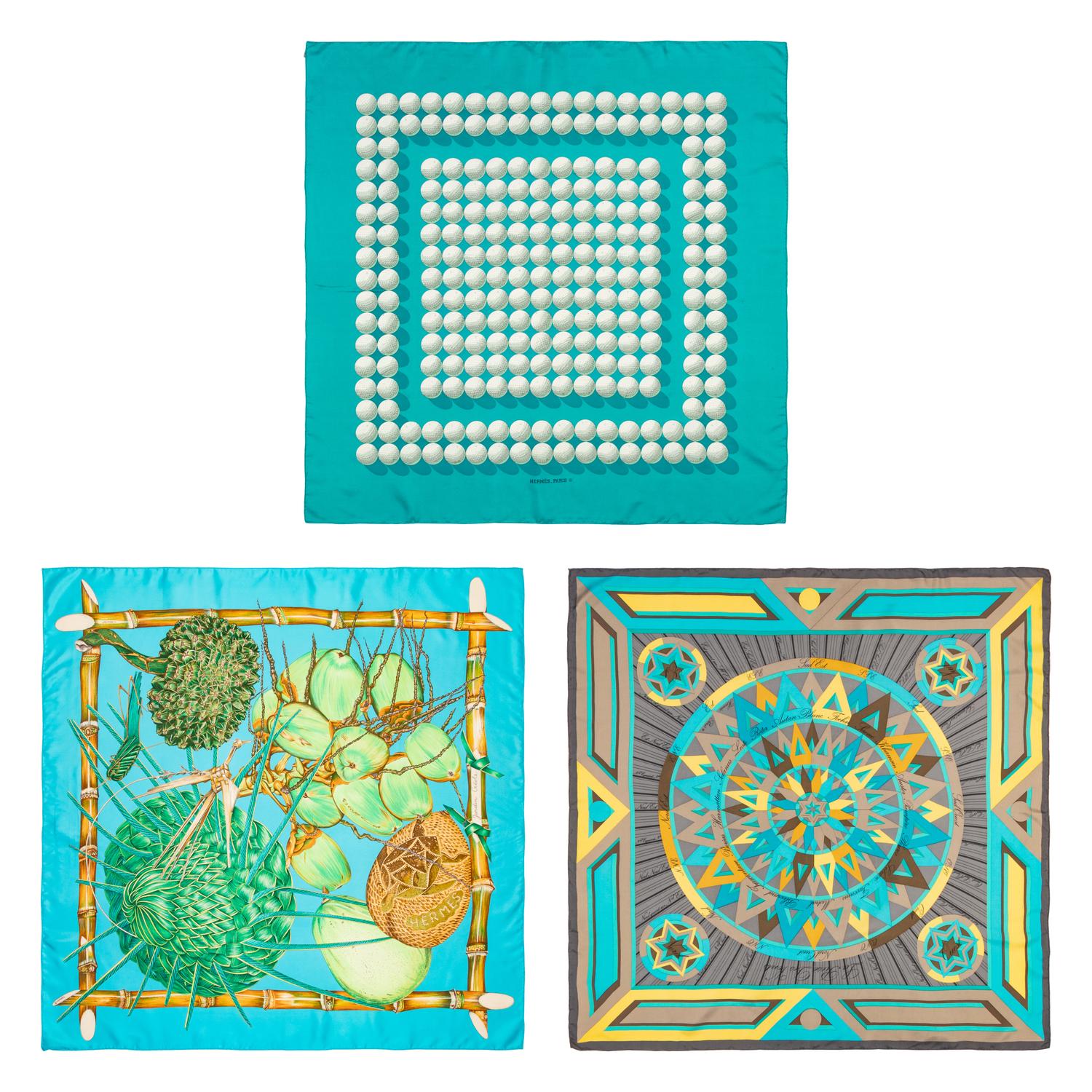Three Hermès Scarves