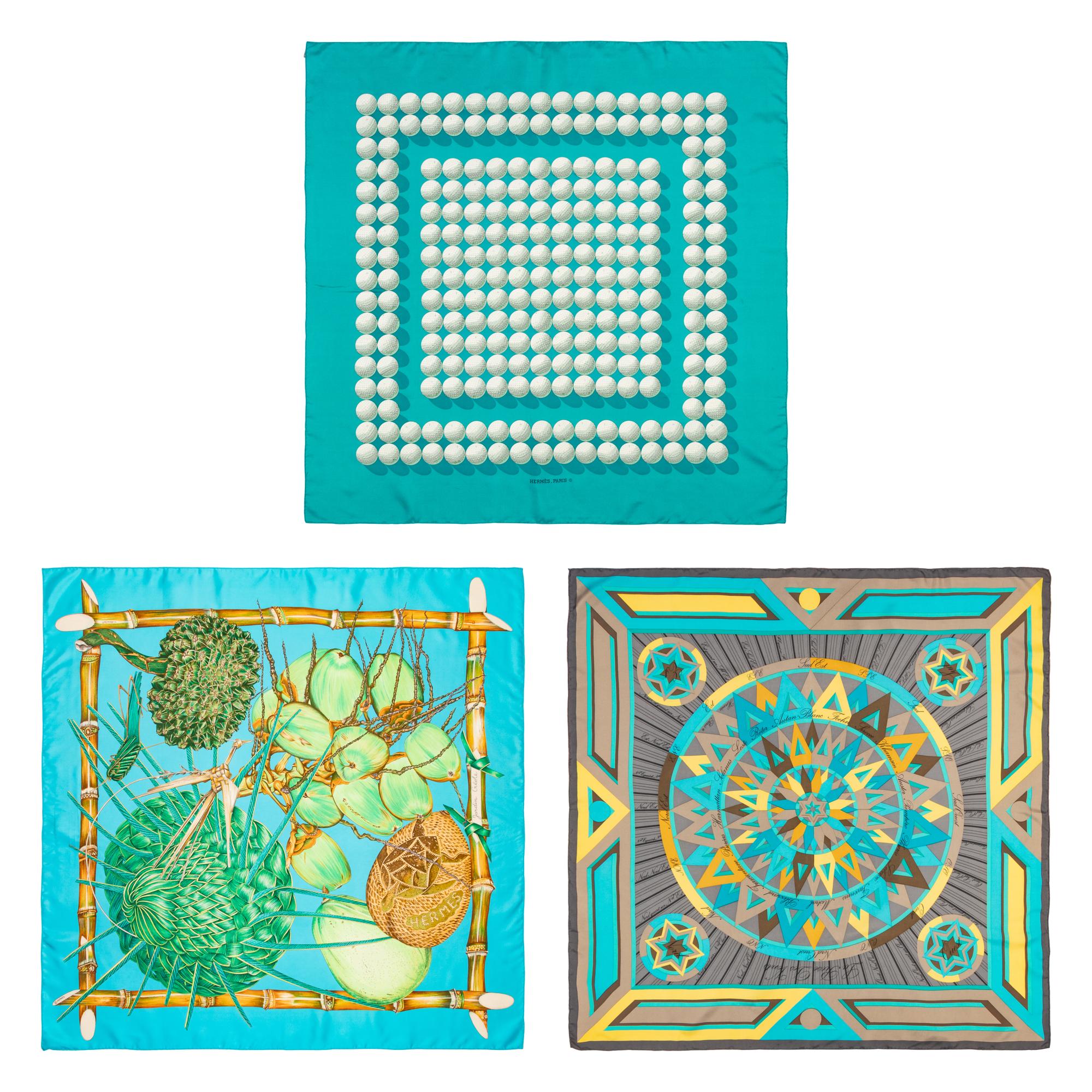 Three Hermès Scarves