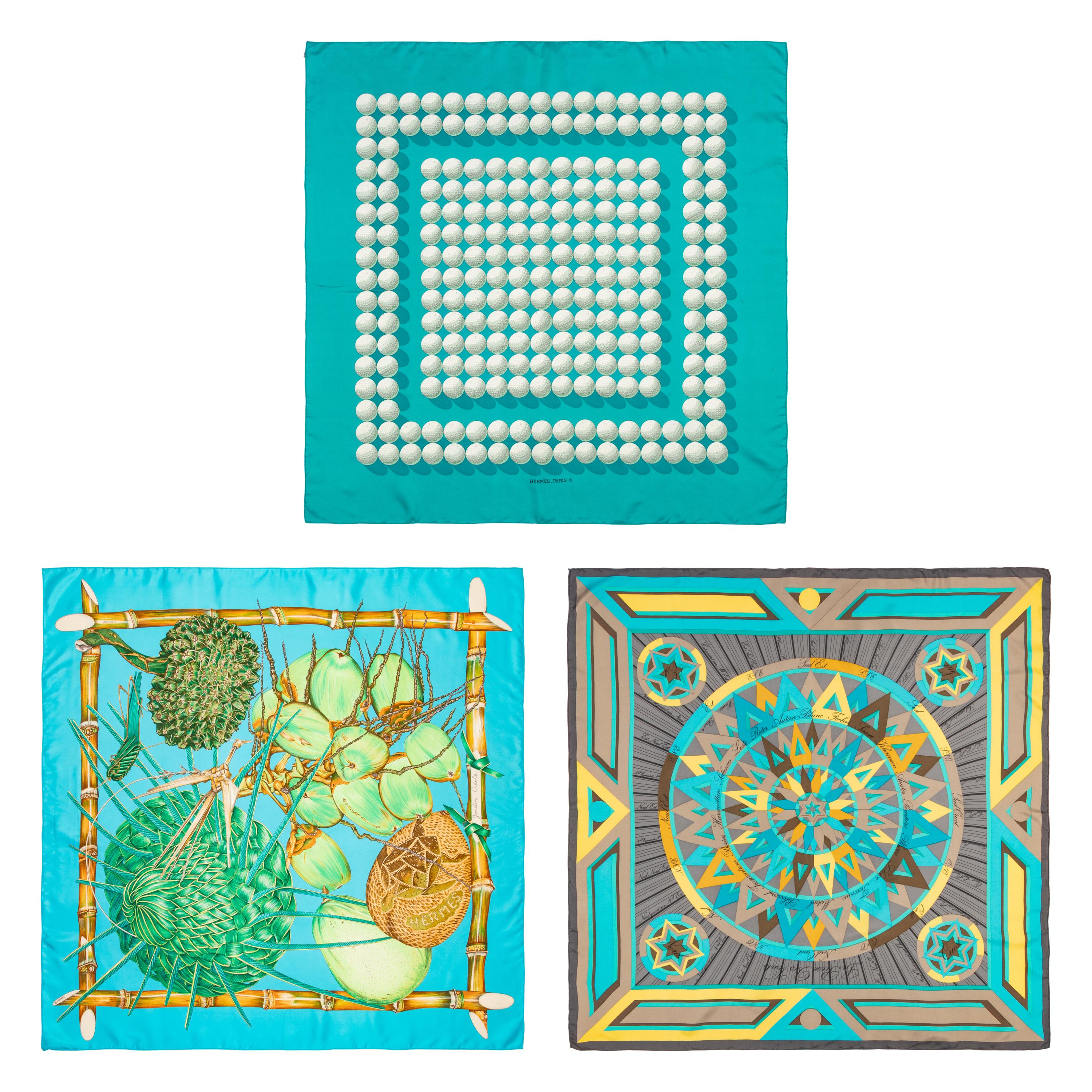 Three Hermès Scarves