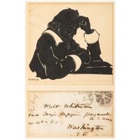 [WHITMAN, Walt (1819-1892)]. GRAY, Fred (1834-1891). Civil War-era postcard addressed to Walt Whitman. Washington, DC, 1863.