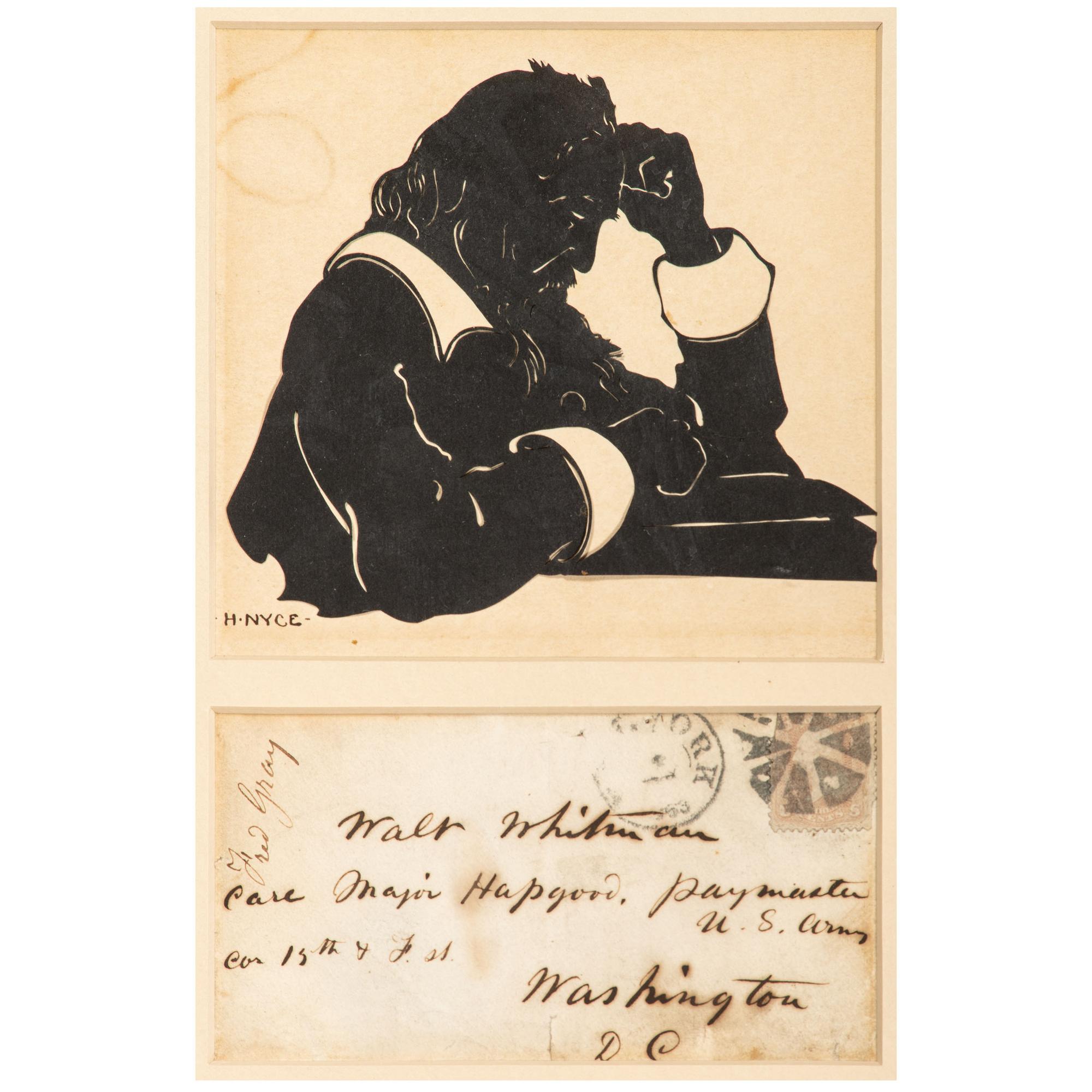 [WHITMAN, Walt (1819-1892)]. GRAY, Fred (1834-1891). Civil War-era postcard addressed to Walt Whitman. Washington, DC, 1863.