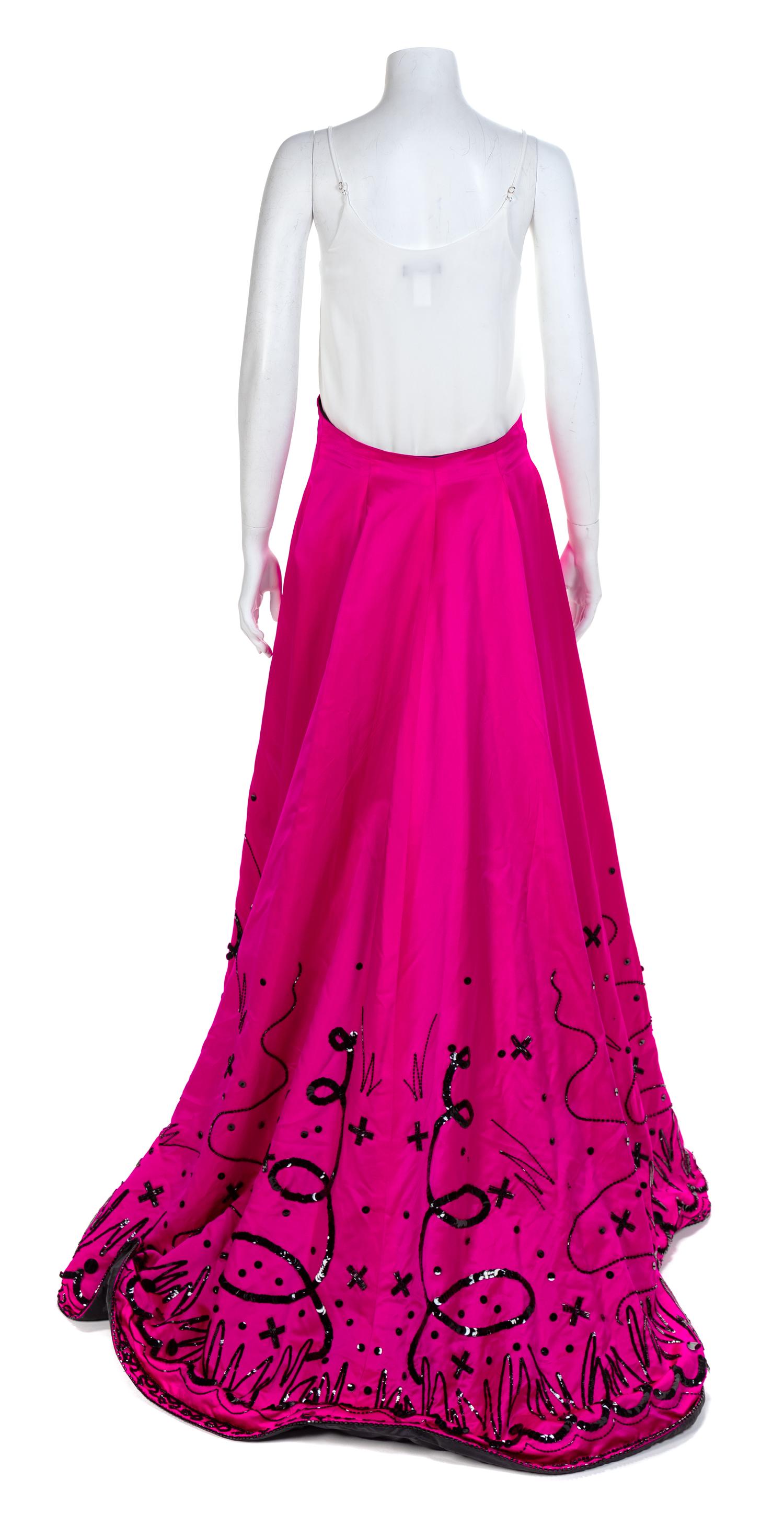 Two Fabrice Open Front Skirts, 1990-2000s No size label