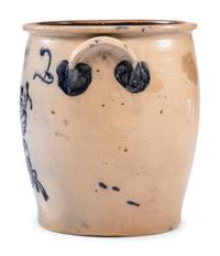 A Two-Gallon Cobalt-Decorated Stoneware Crock