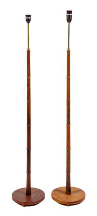 Kaare Klint, (Danish, 1888-1954), Le Klint, c. 1950's a pair of floor lamps