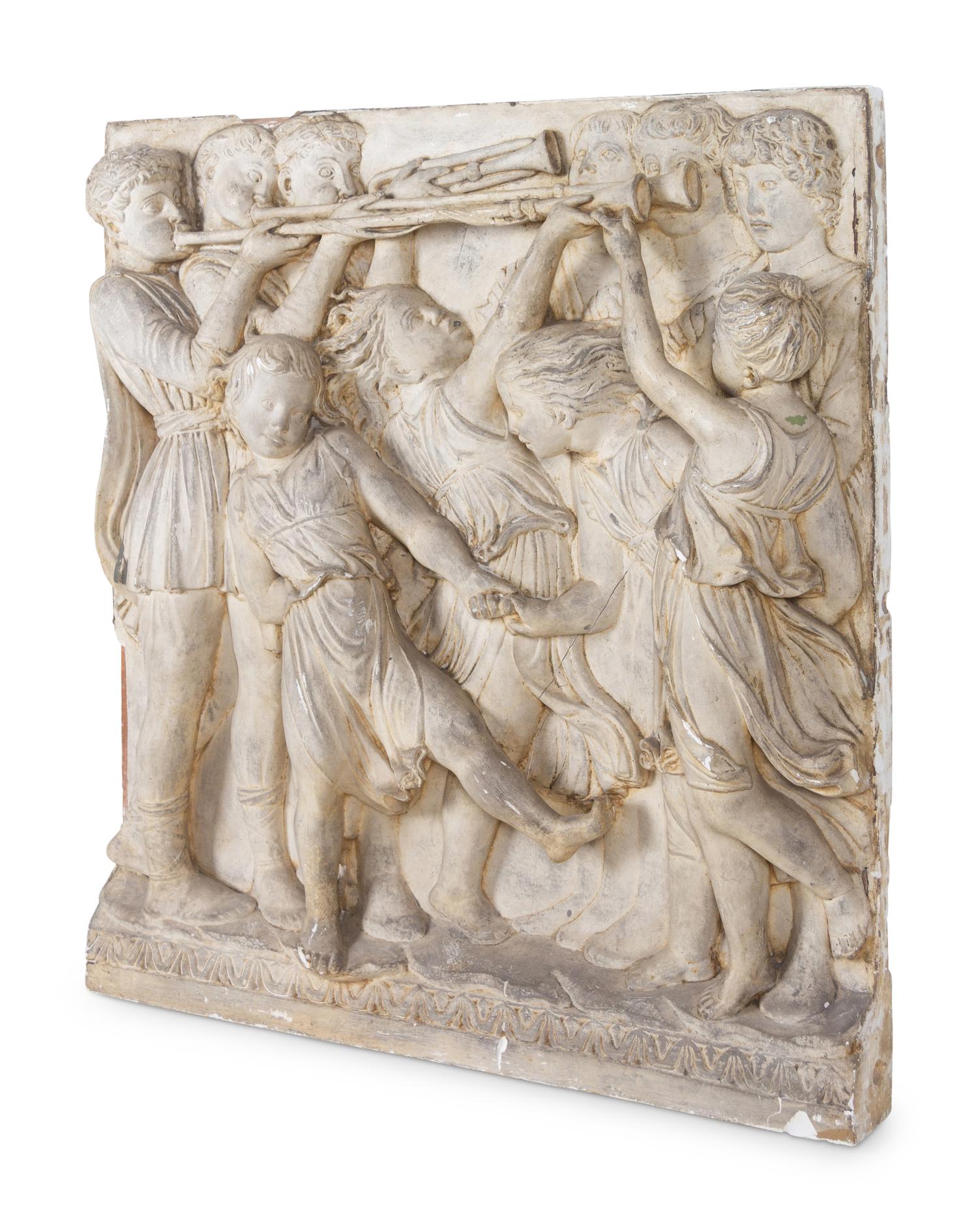 A Neoclassical Style Plaster Relief Panel