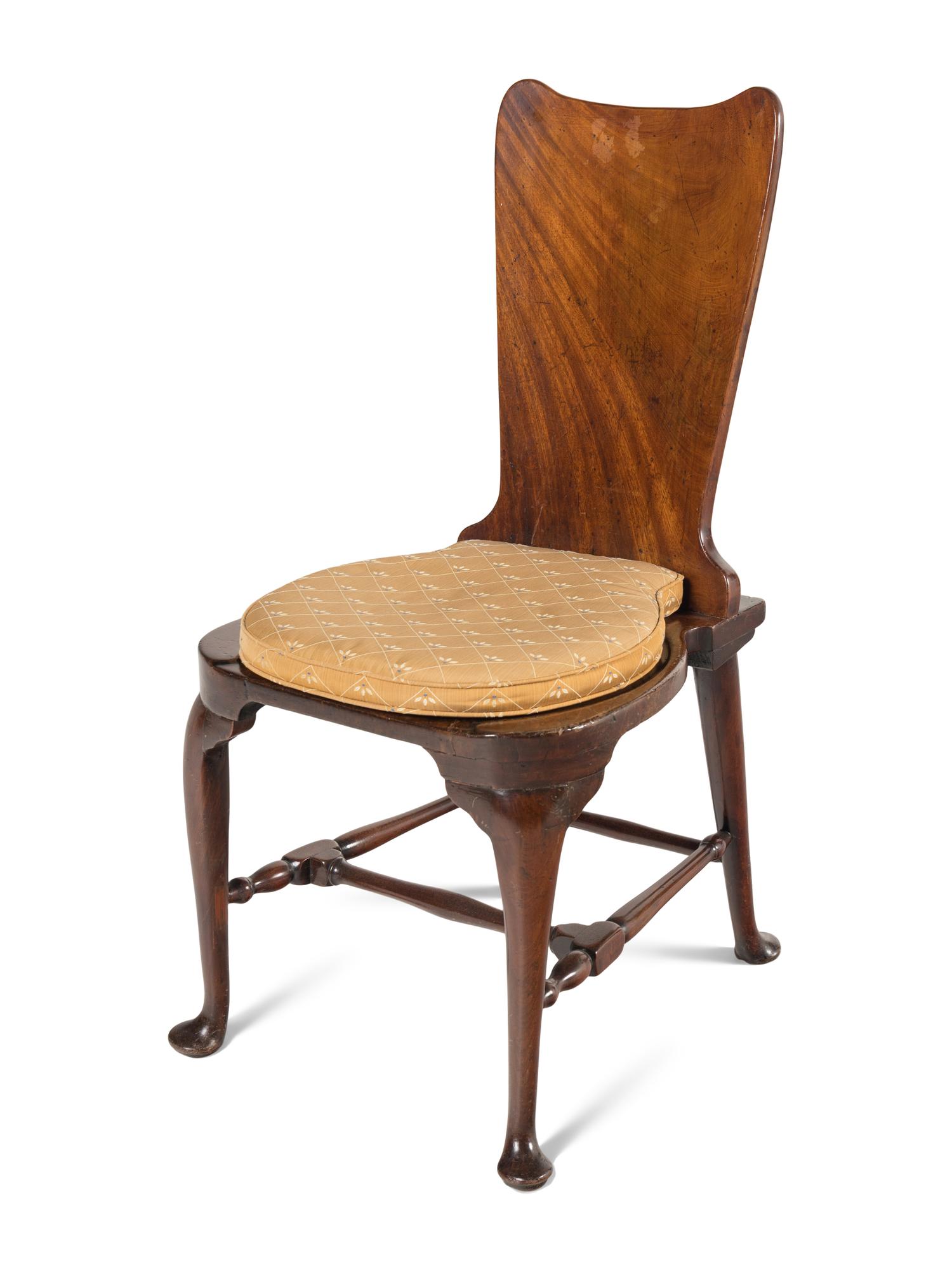 A Pair of George II Mahogany Hall Chairs
