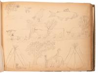 "Drawings Presented to Rev. Pius Boehm by His Little Indian Children." [Crow Creek Reservation, South Dakota.] 4 May 1899.