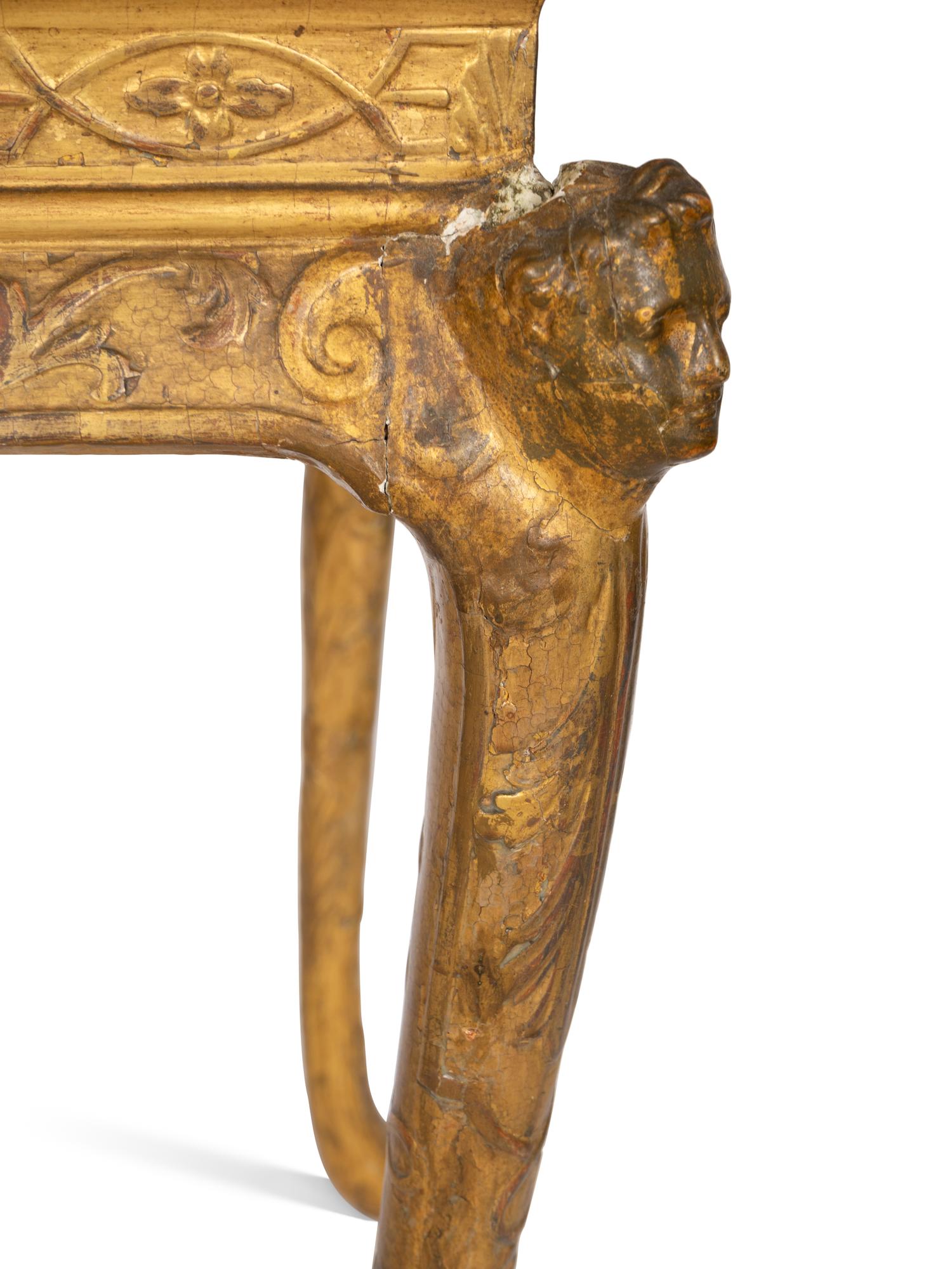 A George I Style Gilt Gesso Side Table