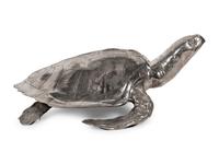 A Large Silvered Model of a Sea Turtle