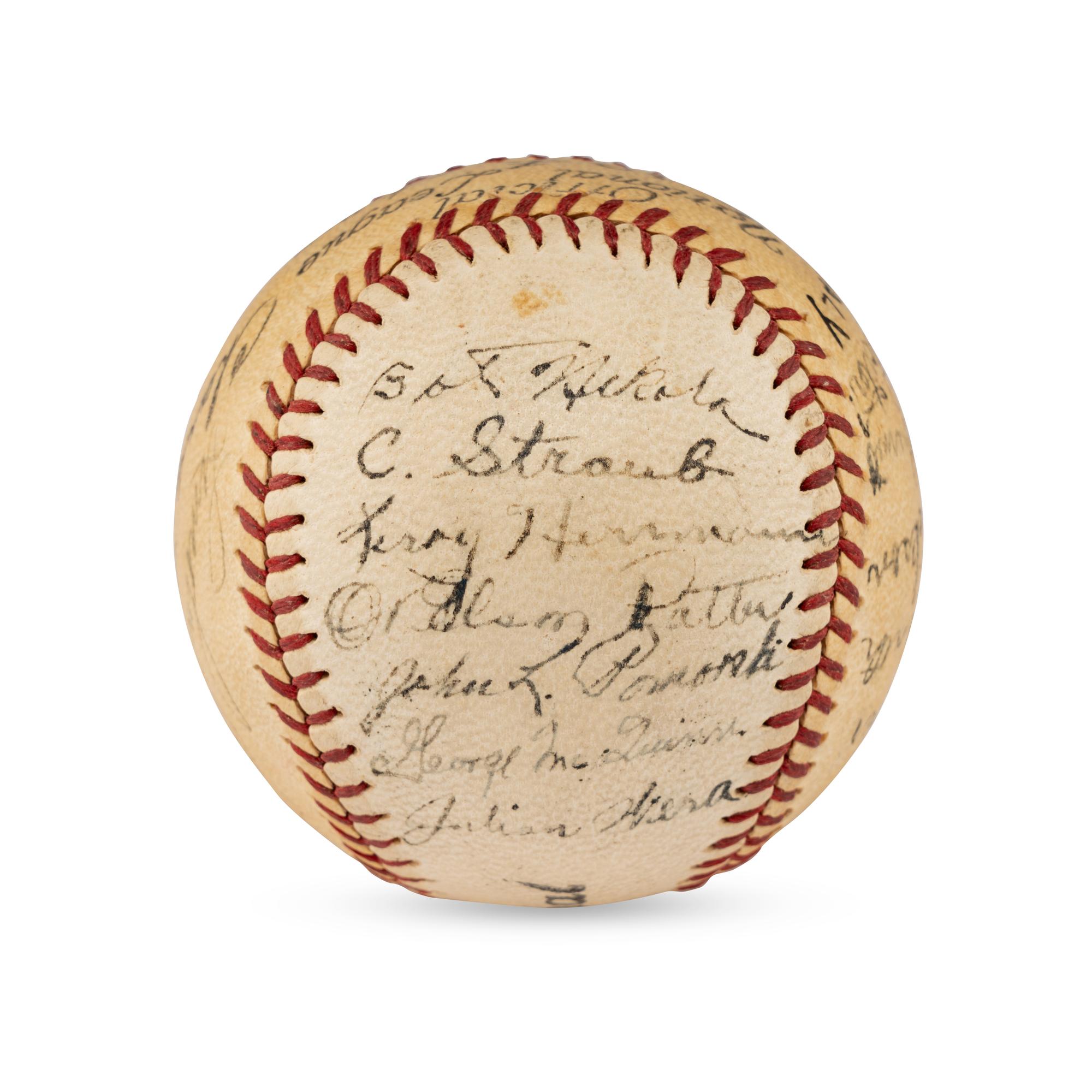 A 1936 Toronto Maple Leafs Team Signed Autograph Baseball