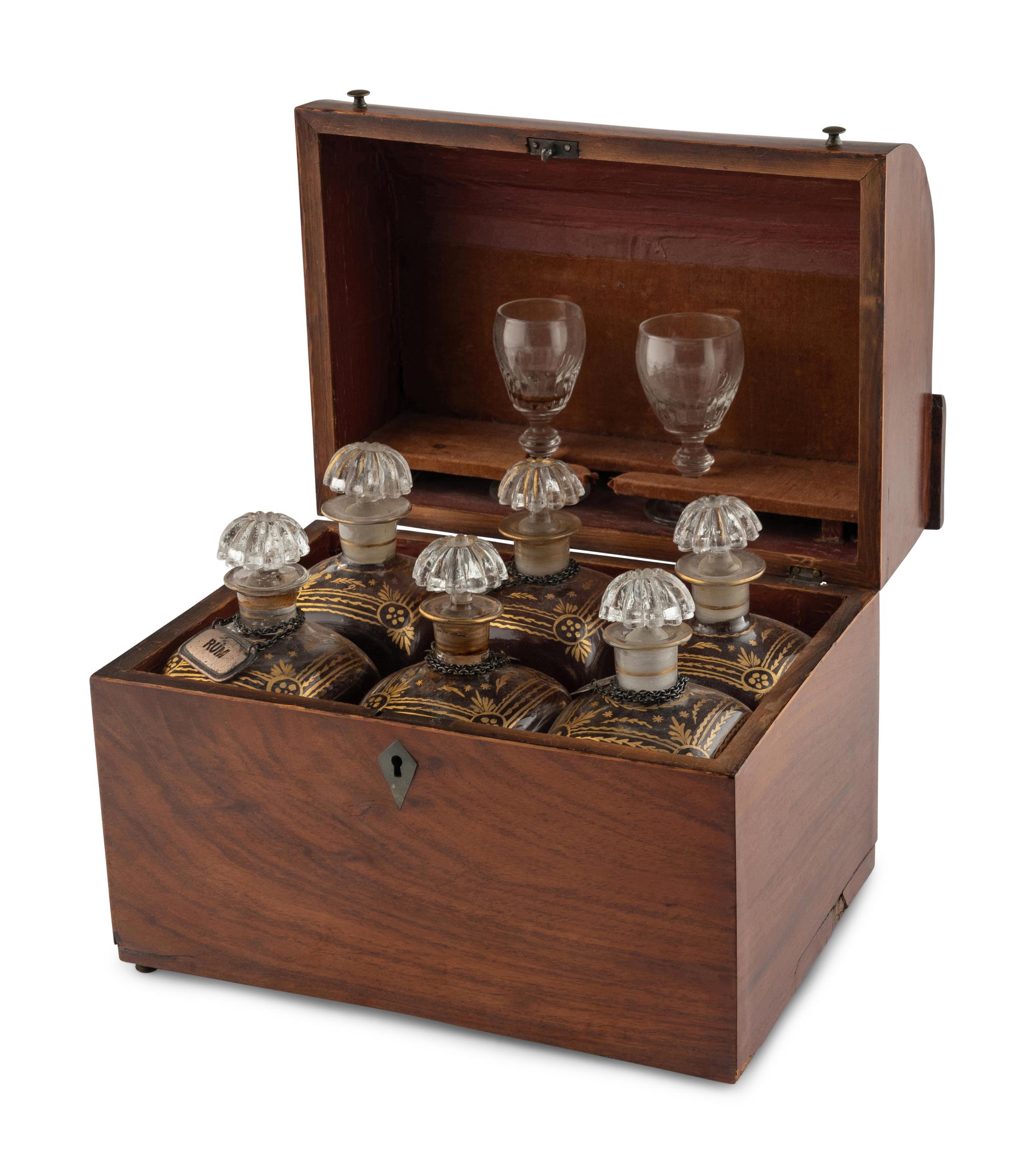 An English Mahogany Decanter Caddy