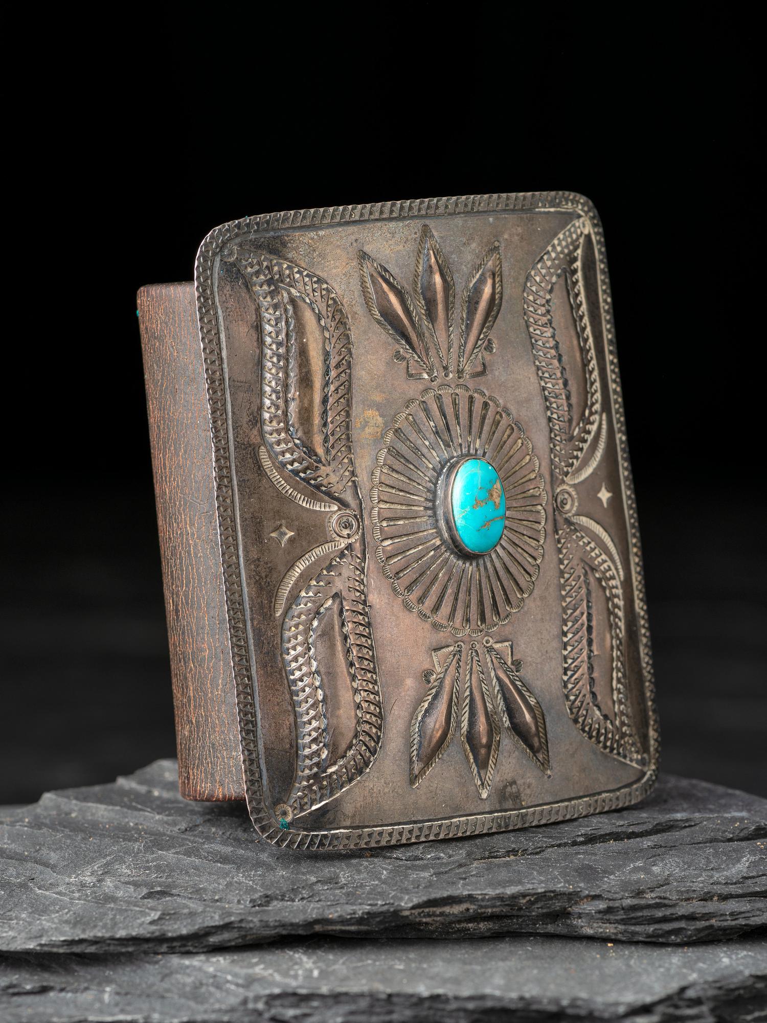 Navajo Silver and Turquoise Ketoh