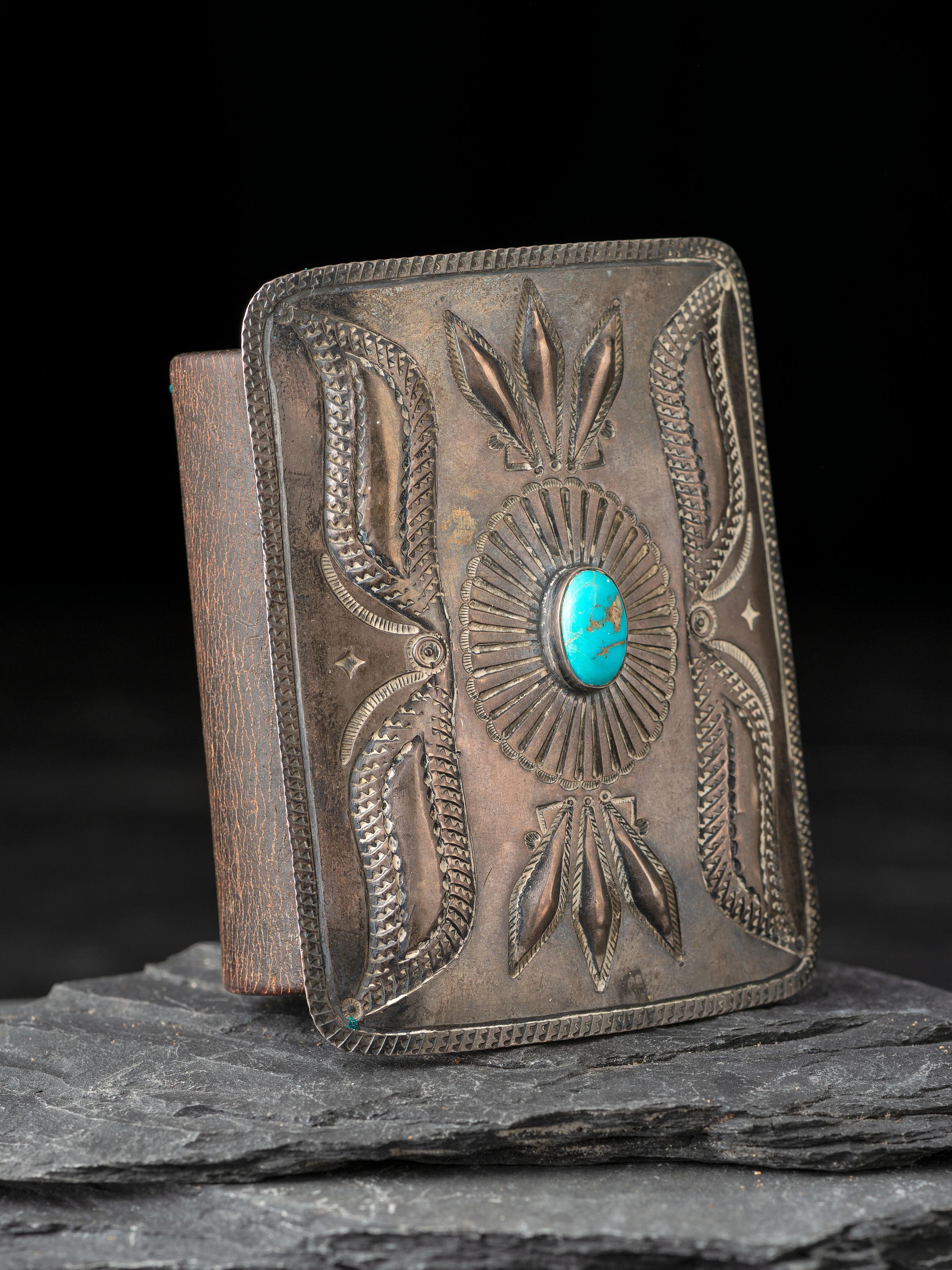 Navajo Silver and Turquoise Ketoh
