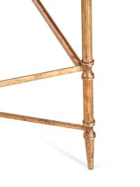 A Mirror-Inset Gilt Metal Low Table