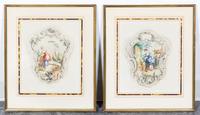 After Francois Boucher, (French, 1703-1770), Ladies (a pair)