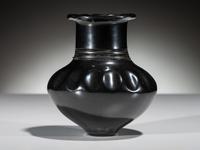 Blackware Pottery Vase, Squash Blossom Form