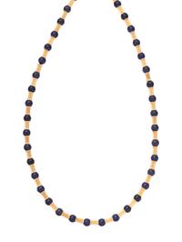 COLLECTION OF YELLOW GOLD AND LAPIS LAZULI JEWELRY