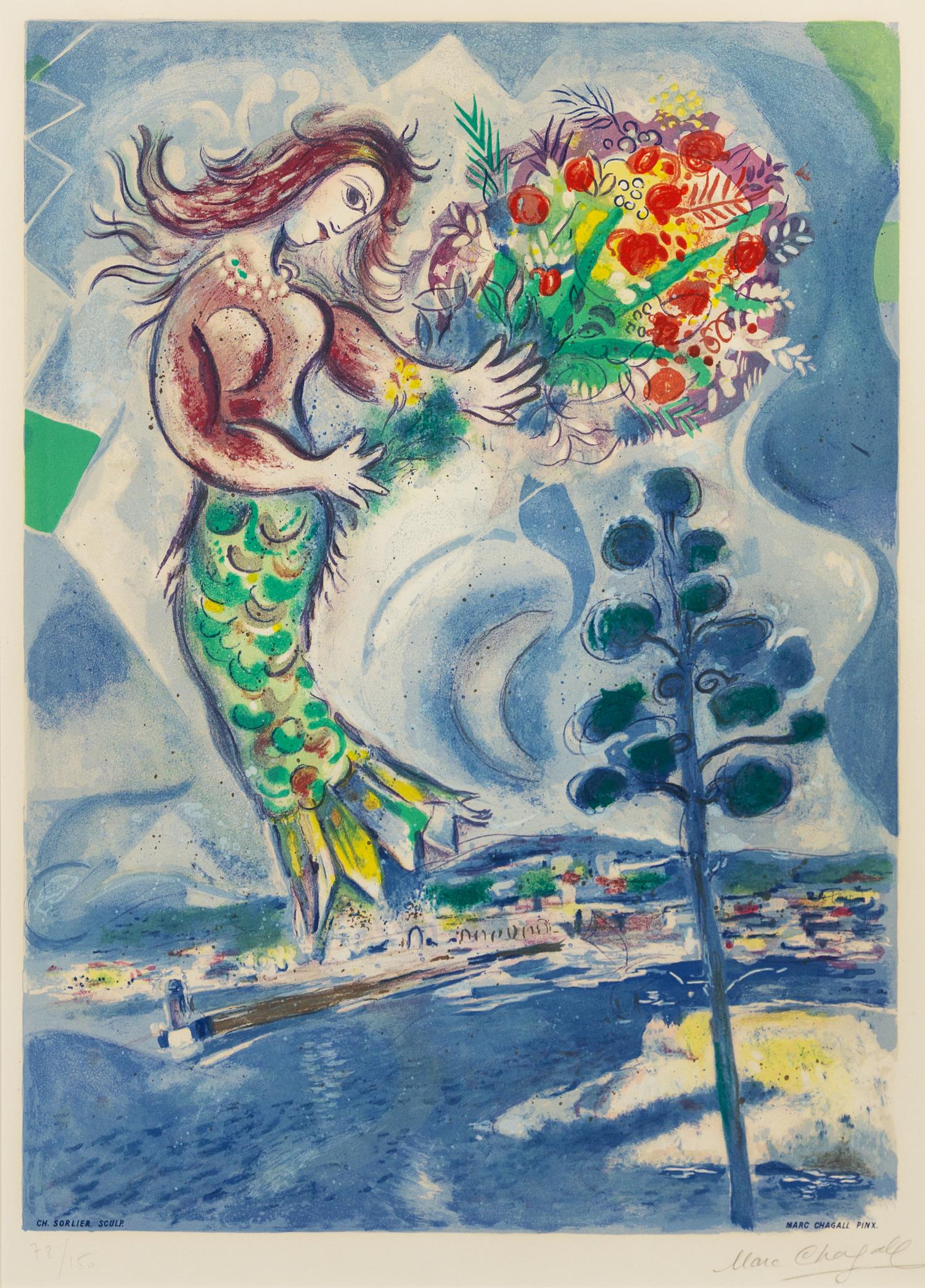 Marc Chagall, (French/Russian, 1887-1985), Sirène au pin from Nice et la Côte d'Azur
