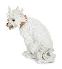 A Dresden Porcelain Bolognese Dog Figure