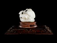 A White Jade Figural Group