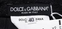 A Dolce & Gabbana Black Patterned Skirt Suit, Size 40.
