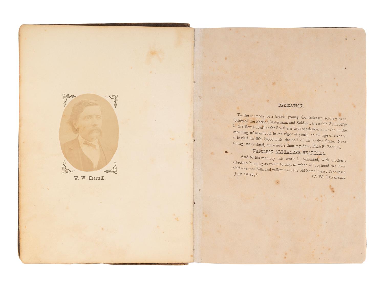 HEARTSILL, William W. (1839-1916). Fourteen Hundred and 91 Days in the Confederate Army: A Journal Kept by W. W. Heartsill.