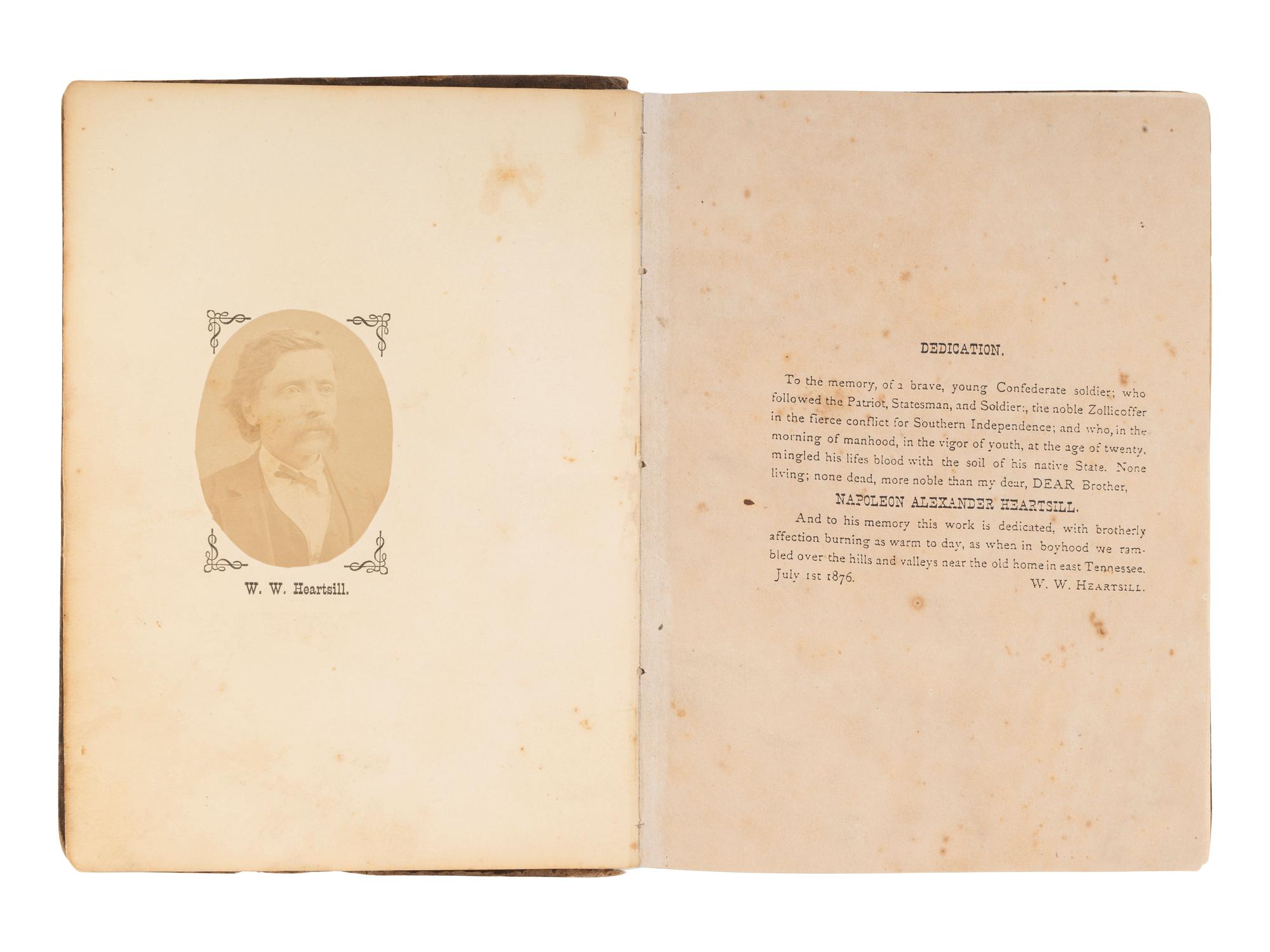 HEARTSILL, William W. (1839-1916). Fourteen Hundred and 91 Days in the Confederate Army: A Journal Kept by W. W. Heartsill.