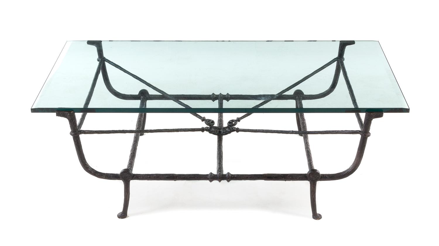 Style of Diego Giacometti, c.1980, low table
