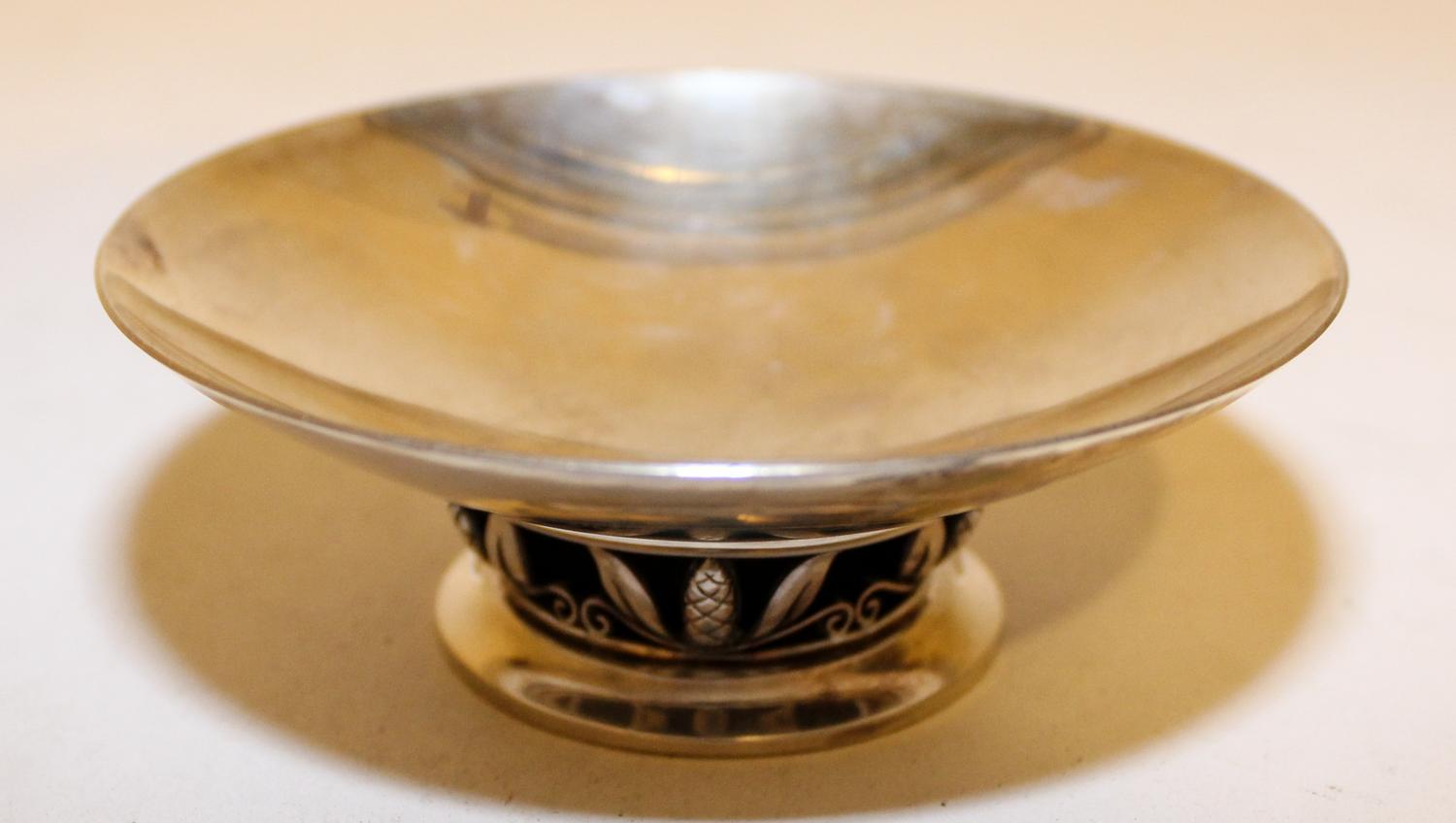 A Danish Silver Compote, Georg Jensen Diameter 4 1/8 inches. — EARLY 20TH CENTURY
