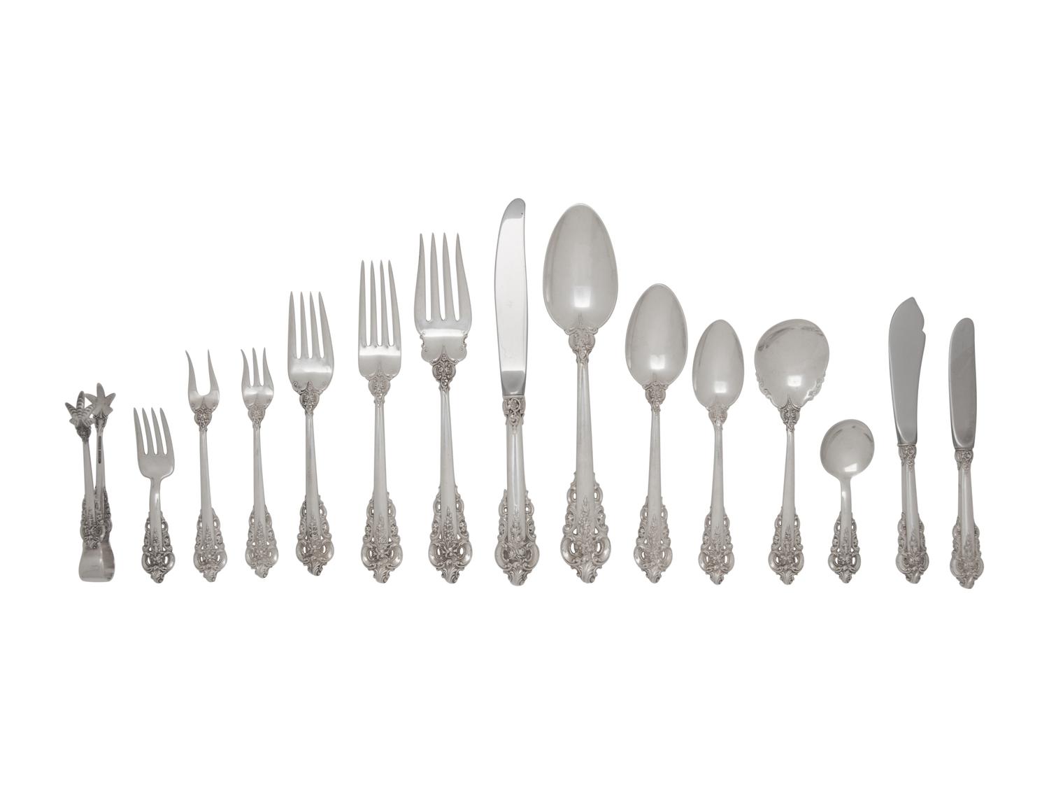 An American Silver Flatware Service