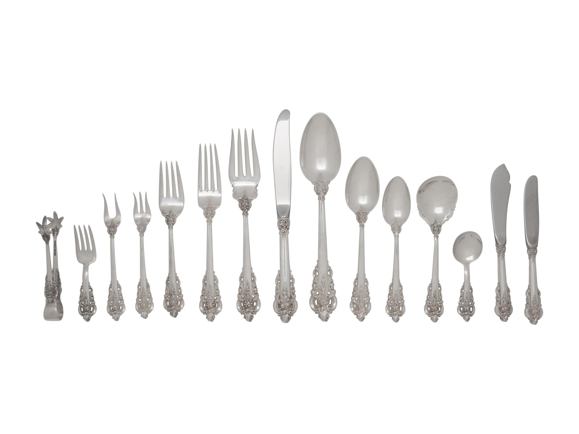 An American Silver Flatware Service